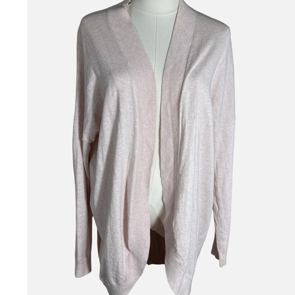 Gap‎ Womens Large Pink 100% Cotton Open Front Cardigan Sweater Lightweight
